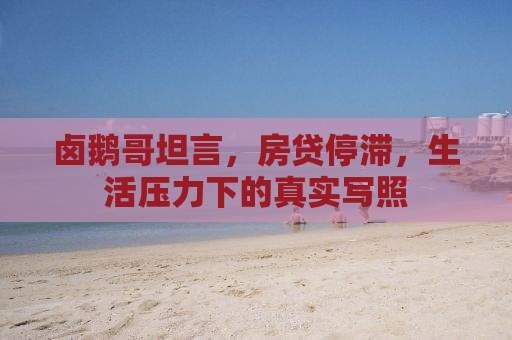 卤鹅哥坦言，房贷停滞，生活压力下的真实写照